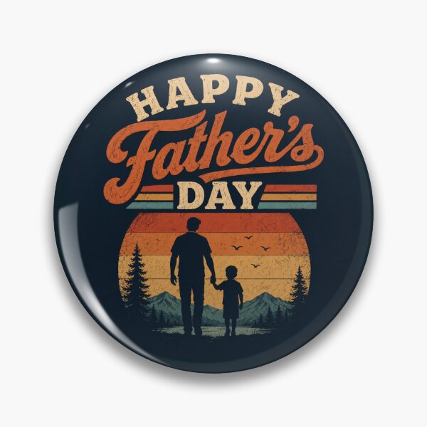 Item preview, Happy Father's Day Retro Vintage Sunset Dad & Child Silhouette T-Shirt designed and sold by alchemist1636.