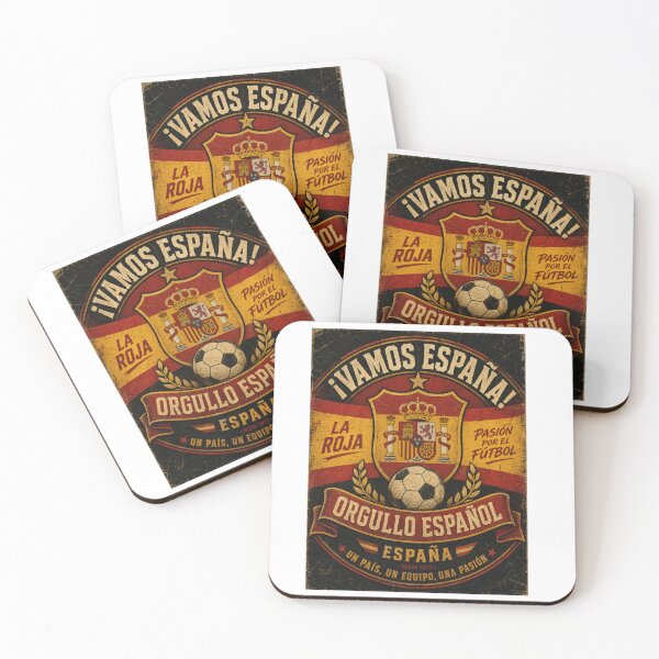 Item preview, Spain National Football Team Vintage Emblem, La Roja Retro Soccer Fan Badge designed and sold by Jandedan.