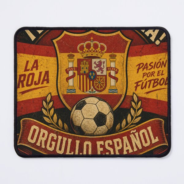 Item preview, Spain National Football Team Vintage Emblem, La Roja Retro Soccer Fan Badge designed and sold by Jandedan.