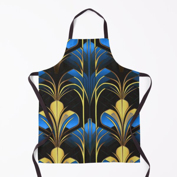 Item preview, Sky Blue And Golden Hues Art Deco Pattern designed and sold by DEC02.