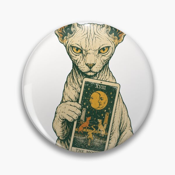 Item preview, Occult Sphynx Cats Tarot Card Vintage Cat Art designed and sold by Region.