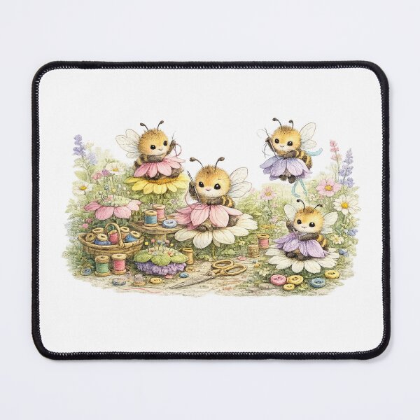 Item preview, Busy Bees Making Flower Petal Dresses designed and sold by EverStitchStudio ★★★★★.