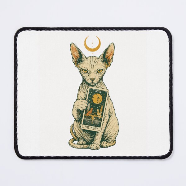 Item preview, Occult Sphynx Cats Tarot Card Vintage Cat Art designed and sold by Region.