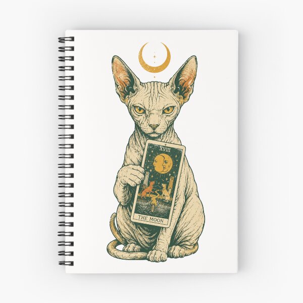 Item preview, Occult Sphynx Cats Tarot Card Vintage Cat Art designed and sold by Region.