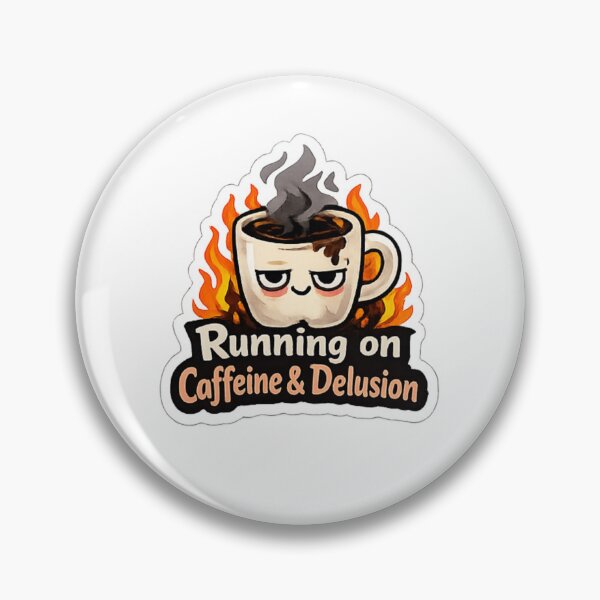 Item preview, Running on Caffeine and Delusion Funny Coffee designed and sold by trippinimages.