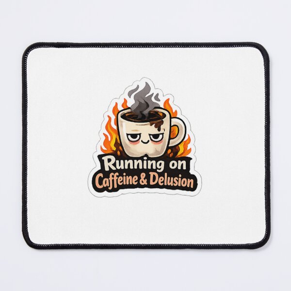 Item preview, Running on Caffeine and Delusion Funny Coffee designed and sold by trippinimages.