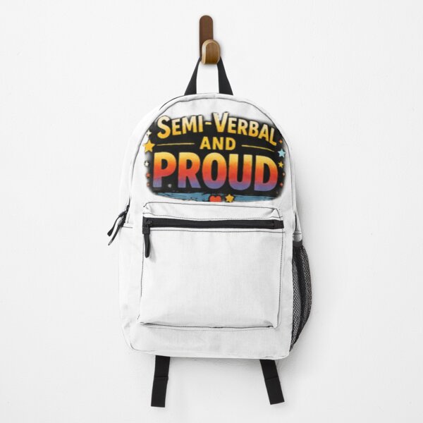 Item preview, Semi-Verbal and Proud - Colorful Retro Retro Typography designed and sold by GUINewAlex.