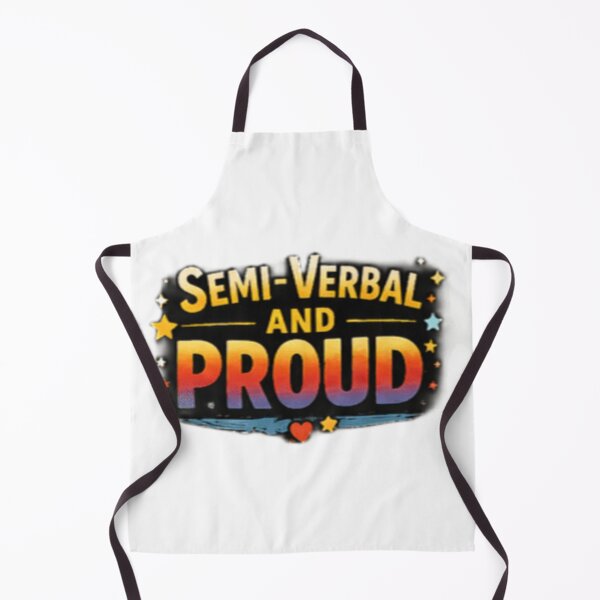 Item preview, Semi-Verbal and Proud - Colorful Retro Retro Typography designed and sold by GUINewAlex.
