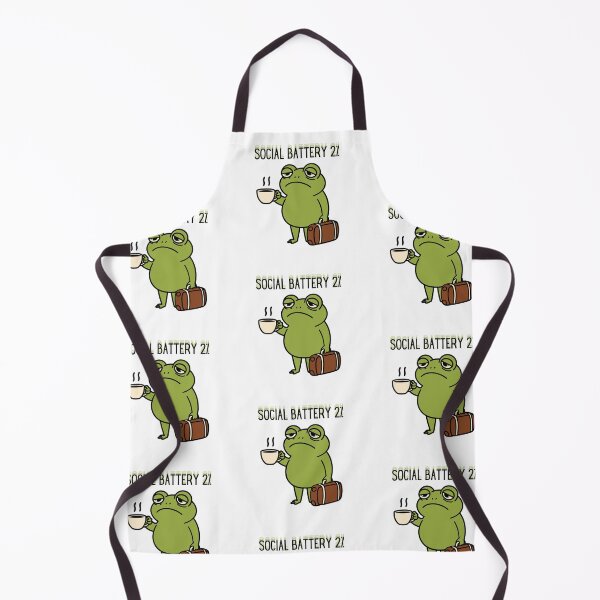Item preview, Kawaii Cute Animals - Tired Frog - Social Battery designed and sold by madebyjulia7.
