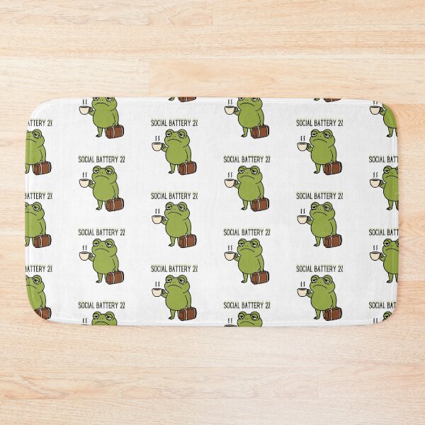 Item preview, Kawaii Cute Animals - Tired Frog - Social Battery designed and sold by madebyjulia7.