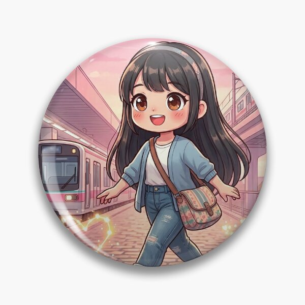 Item preview, Chibi Girl Walking Subway Station designed and sold by Azurart2.