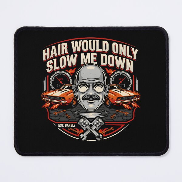 Item preview, Hair Would Only Slow Me Down Dad Humor Bald Dad Joke with Vintage Flair designed and sold by Redgiant87x.