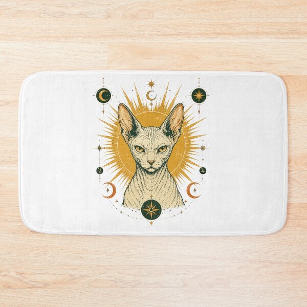 Item preview, Mystical Sphynx Cats Celestial Occult Vintage Cat Art designed and sold by Region.