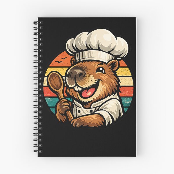 Item preview, Cute Beaver Chef Retro Cooking designed and sold by ubeyeart.