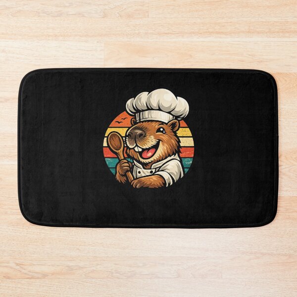 Item preview, Cute Beaver Chef Retro Cooking designed and sold by ubeyeart.