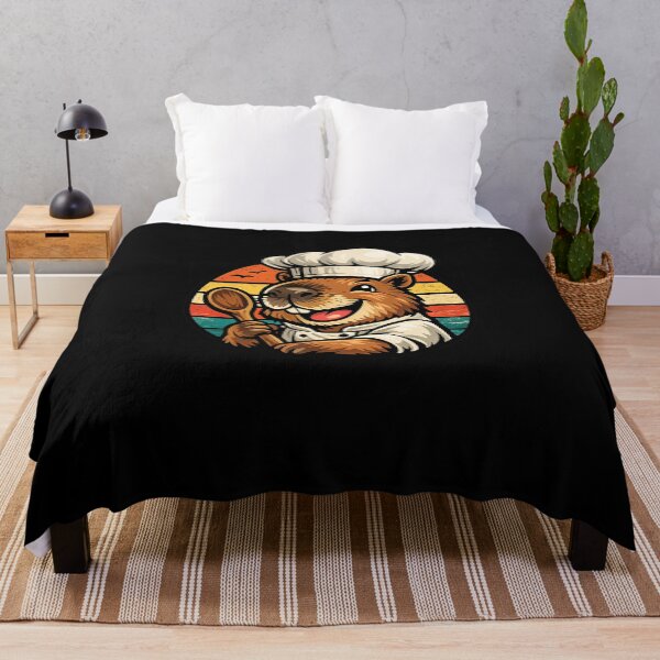 Item preview, Cute Beaver Chef Retro Cooking designed and sold by ubeyeart.