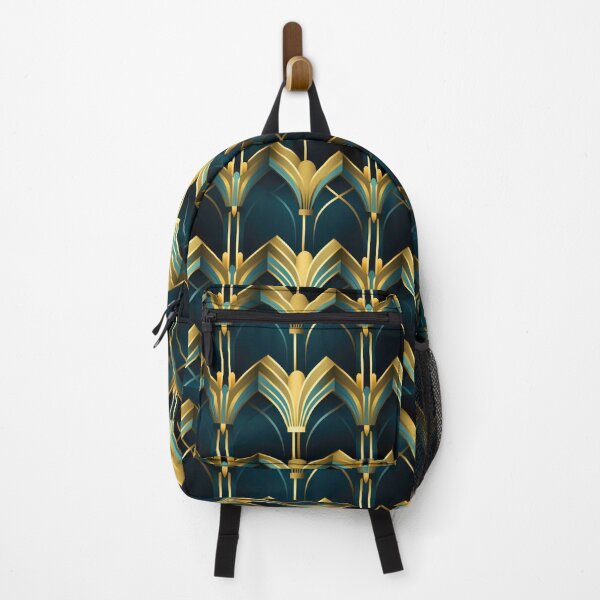 Item preview, Blue-Green And Golden Hues Art Deco Pattern designed and sold by DEC02.