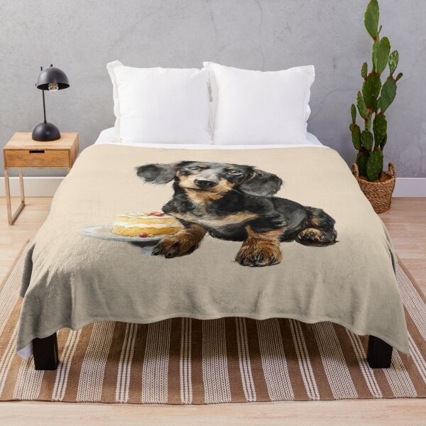 Item preview, Happy Dachshund with Birthday Cake designed and sold by Erika Kaisersot.