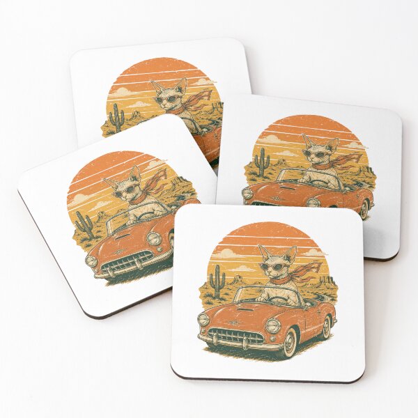 Item preview, Retro Sphynx Cats Road Trip Vintage Desert Cat designed and sold by Region.