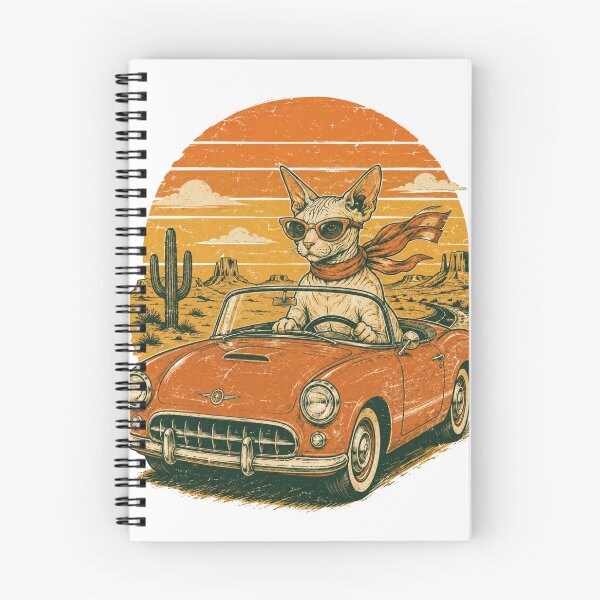 Item preview, Retro Sphynx Cats Road Trip Vintage Desert Cat designed and sold by Region.