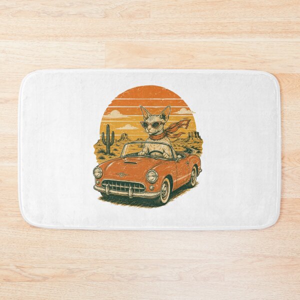 Item preview, Retro Sphynx Cats Road Trip Vintage Desert Cat designed and sold by Region.