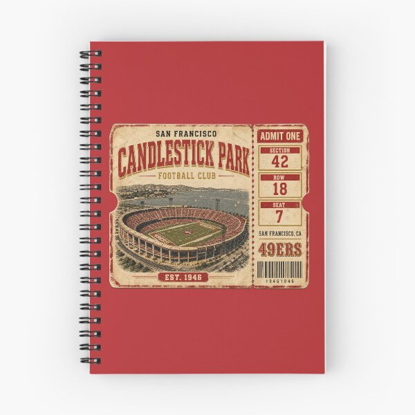 Item preview, Candlestick Park Football Club Vintage Ticket Shirt, San Francisco Retro Stadium Tee designed and sold by GhostDawgs.