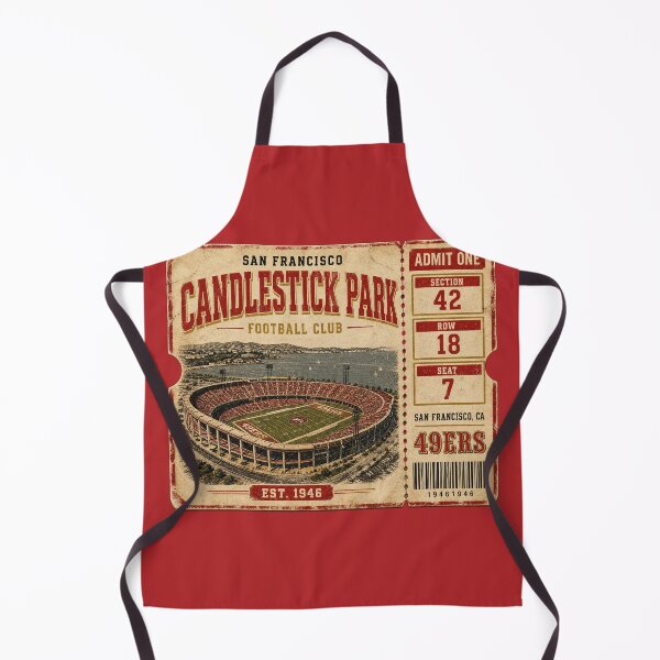 Item preview, Candlestick Park Football Club Vintage Ticket Shirt, San Francisco Retro Stadium Tee designed and sold by GhostDawgs.