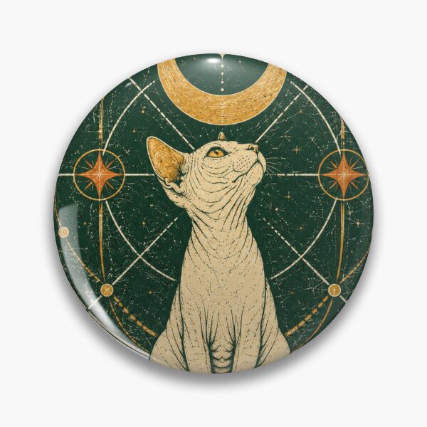Item preview, Occult Sphynx Cats Moon Magic Celestial Cat Art designed and sold by Region.