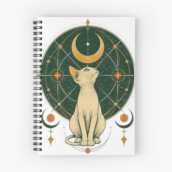 Item preview, Occult Sphynx Cats Moon Magic Celestial Cat Art designed and sold by Region.