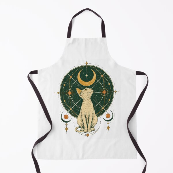 Item preview, Occult Sphynx Cats Moon Magic Celestial Cat Art designed and sold by Region.