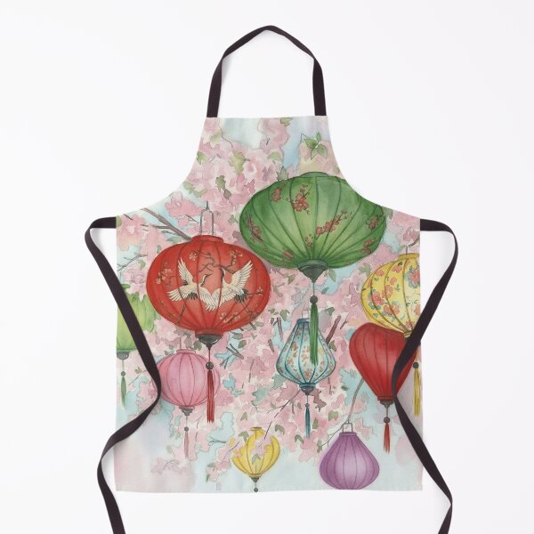 Item preview, Lanterns and Blossom Watercolour Style designed and sold by InkAndLatitude.