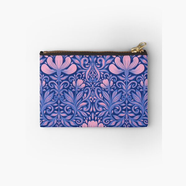 Item preview, Sapphire and Pink Damask Floral Pattern designed and sold by AneissPiaf.