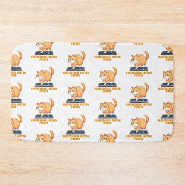 Item preview, Kawaii Animals - Cute Cat - Proffessional Button Pusher designed and sold by madebyjulia7.