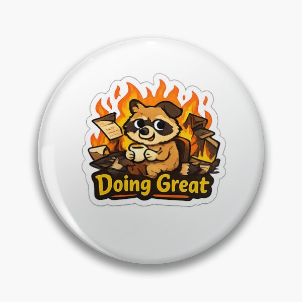 Item preview, Doing Great Dumpster Fire Raccoon designed and sold by trippinimages.