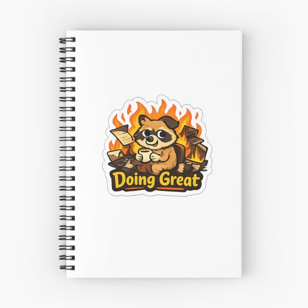 Item preview, Doing Great Dumpster Fire Raccoon designed and sold by trippinimages.