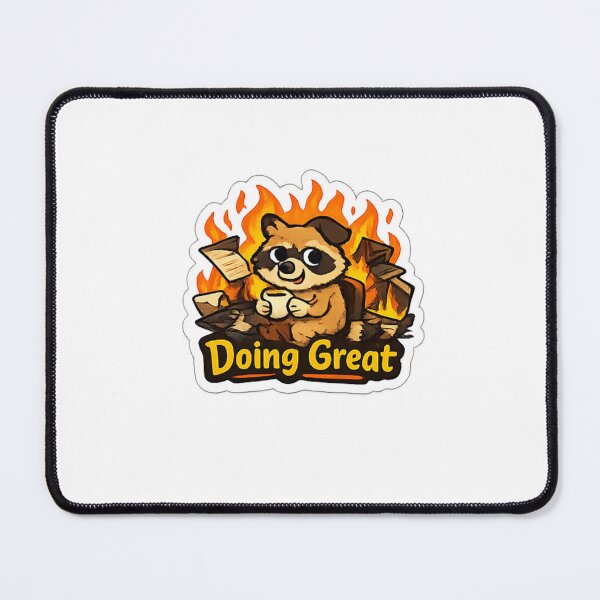 Item preview, Doing Great Dumpster Fire Raccoon designed and sold by trippinimages.