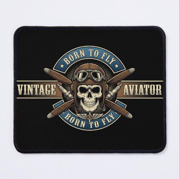 Item preview, Born To Fly | Vintage Aviator Skull & Propellers Emblem designed and sold by saamessart.