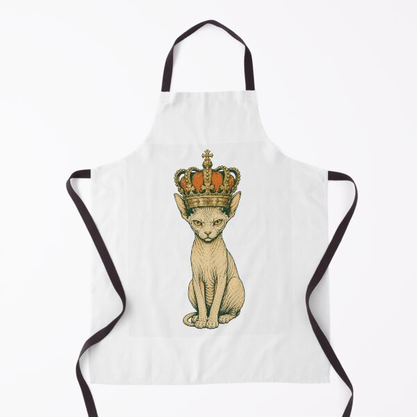 Item preview, King Sphynx Cats Royal Crown Vintage Cat Art designed and sold by Region.