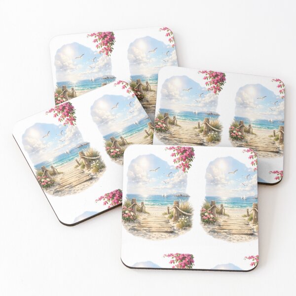 Item preview, Tropical Beach Paradise Wall Art | Coastal Escape Canvas Print | Ocean Vacation Decor designed and sold by Hookesmode.