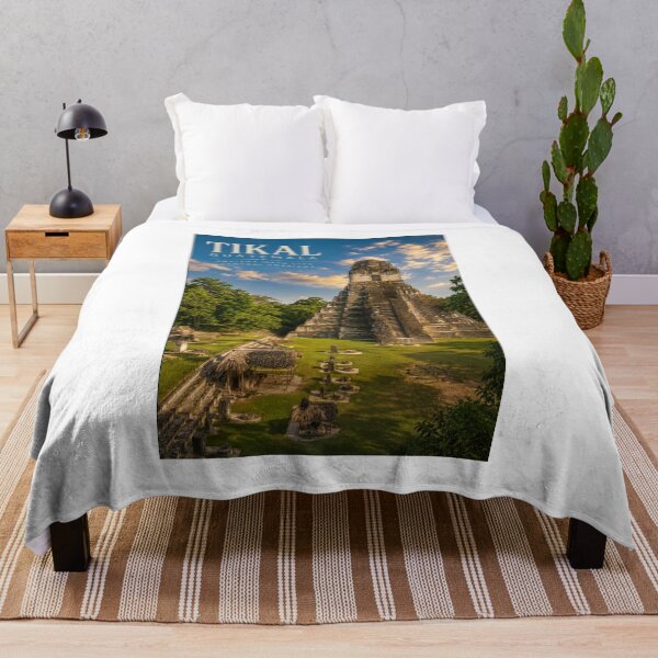 Item preview, Tikal Guatemala Ancient Maya City Vintage Travel Poster designed and sold by ElartedeNoel.