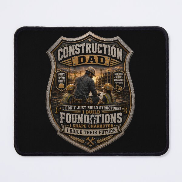 Item preview, SuperDad - Construction Dad Badge designed and sold by MetusArt.
