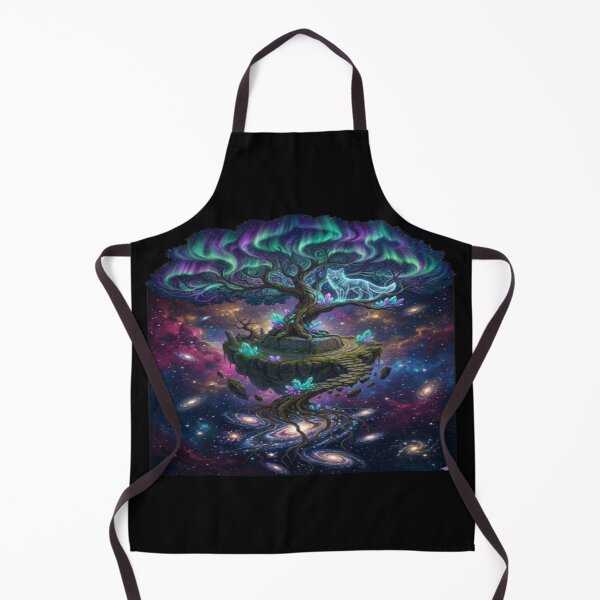 Item preview, Cosmic Tree Floating Island Aurora Borealis Art designed and sold by DailySparks.
