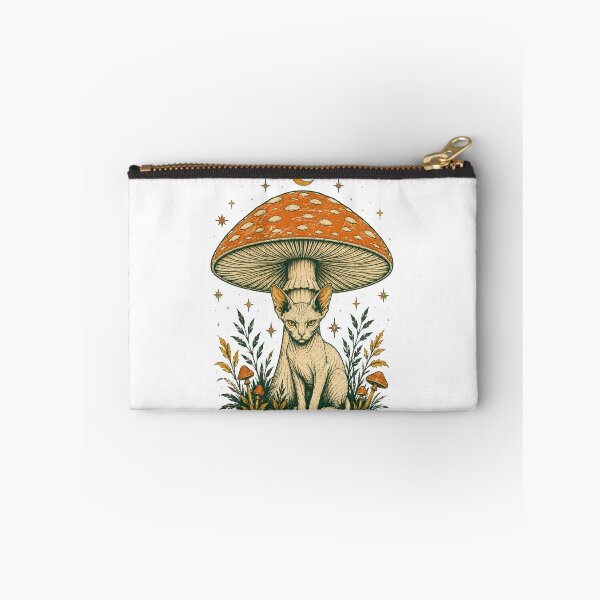 Item preview, Sphynx Cats Mushroom Moon Vintage Occult Cat Art designed and sold by Region.