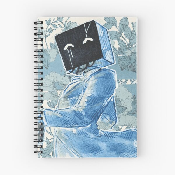 Item preview, Crying TV Head Character Indigo Floral designed and sold by WarmTones.