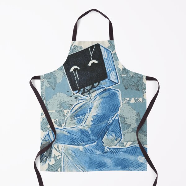 Item preview, Crying TV Head Character Indigo Floral designed and sold by WarmTones.