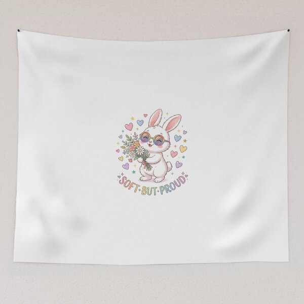 Item preview, Cute Bunny Rainbow Glasses Soft But Proud Pastel Animal designed and sold by longngusuc.