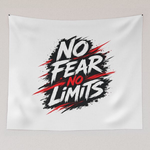 Item preview, No Fear No Limits Motivation Quote | Bold Red Black Inspirational Design designed and sold by MAStrends.