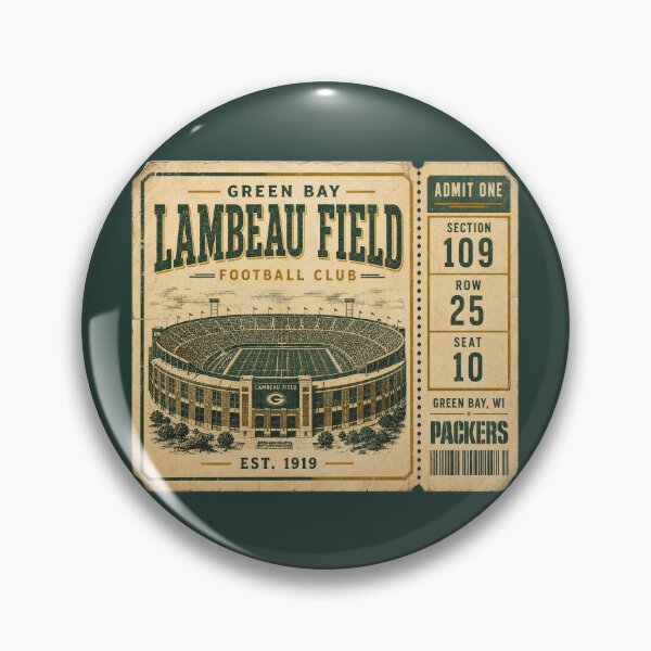Item preview, Lambeau Field Vintage Ticket Shirt, Green Bay Football Club Retro Stadium Tee designed and sold by GhostDawgs.