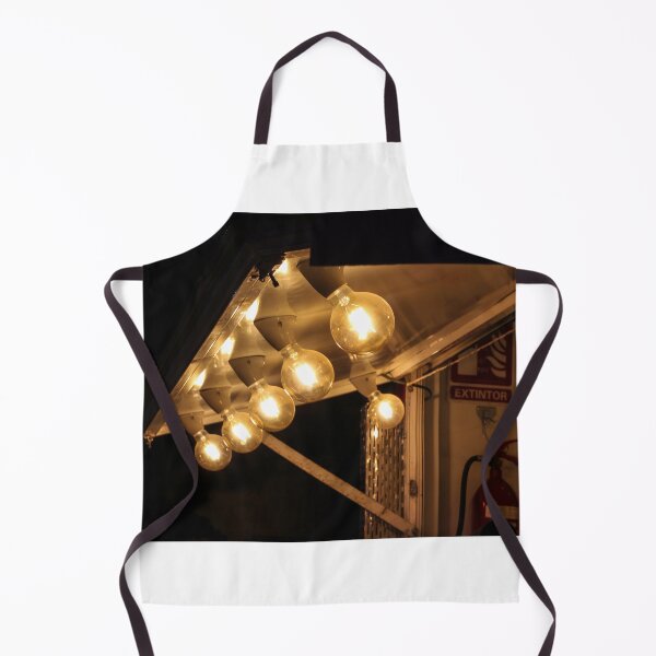 Item preview, Warm Vintage Bulb Row Under Awning Lighting A Night Stall With Fire Extinguisher Sign designed and sold by Nmallia.