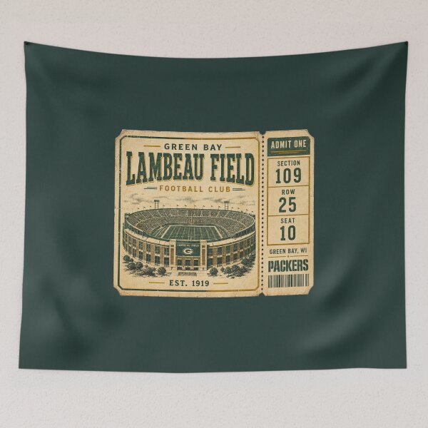 Item preview, Lambeau Field Vintage Ticket Shirt, Green Bay Football Club Retro Stadium Tee designed and sold by GhostDawgs.